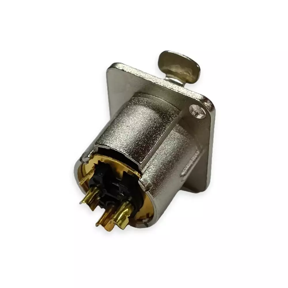 SETMI INDIA XLR Connector Female 3-Pin with Push-Lock Mechanism, Silver