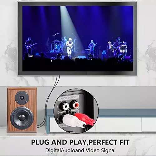 FEDUS 2-RCA Male to 2-RCA Male Converter Red & White 3 m