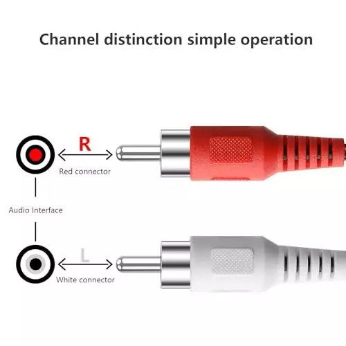 FEDUS 2-RCA Male to 2-RCA Male Converter Red & White 1.5 m