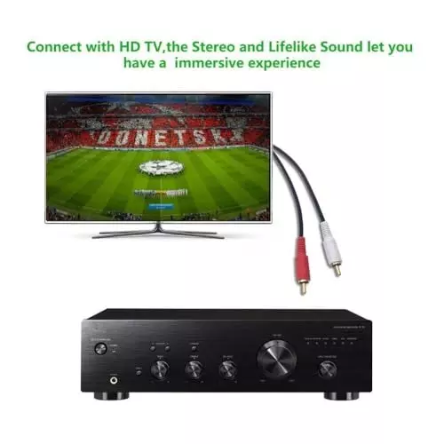 FEDUS 2-RCA Male to 2-RCA Male Converter Red & White 1.5 m