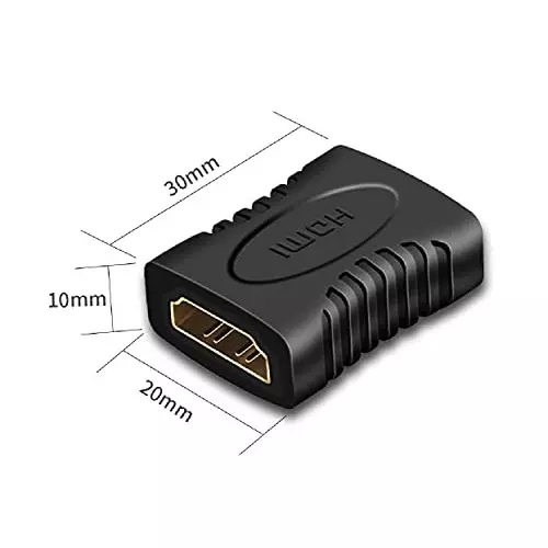FEDUS HDMI Female to Female Coupler Extender Adapter Connector (Pack of 2 Pcs)