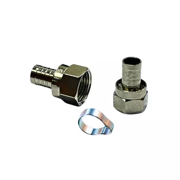 SETMI INDIA F5 Connector for RG6 Long Cable, Silver