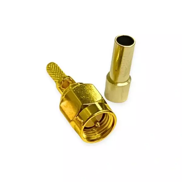 SETMI INDIA SMA Straight Crimp Connector Male 50 Ω Gold-Plated, RG-178
