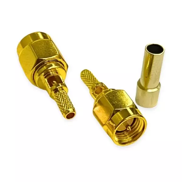 SETMI INDIA SMA Straight Crimp Connector Male 50 Ω Gold-Plated, RG-178