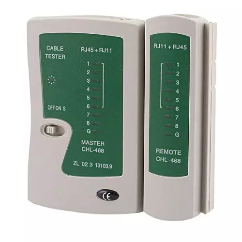 PremiumAV RJ45 RJ11 Network Cable Tester for Cat5, Cat6, Telephone Lines and PC, Modem, Router, Networking Setup