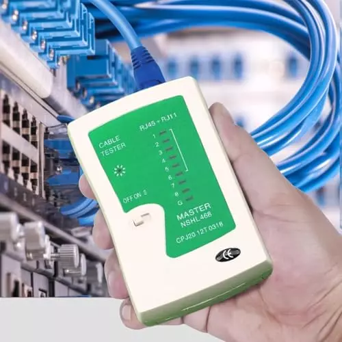 PremiumAV RJ45 RJ11 Network Cable Tester for Cat5, Cat6, Telephone Lines and PC, Modem, Router, Networking Setup