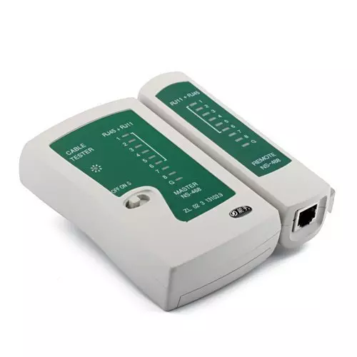 PremiumAV RJ45 RJ11 Network Cable Tester for Cat5, Cat6, Telephone Lines and PC, Modem, Router, Networking Setup