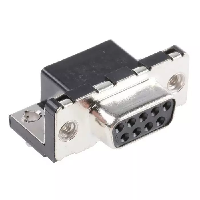 Amphenol ICC Delta D 9 Way Right Angle Through Hole D-sub Connector Socket 2.74 mm Pitch with M3 Inserts, D09S13A4GL00LF