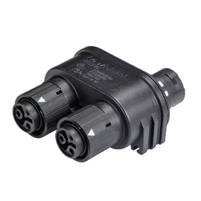 WIELAND ELECTRIC RST MINI Series Connector 2-Pole Female 3-Way Push-In 16A IP66 IP68 IP69, 46.030.1254.1