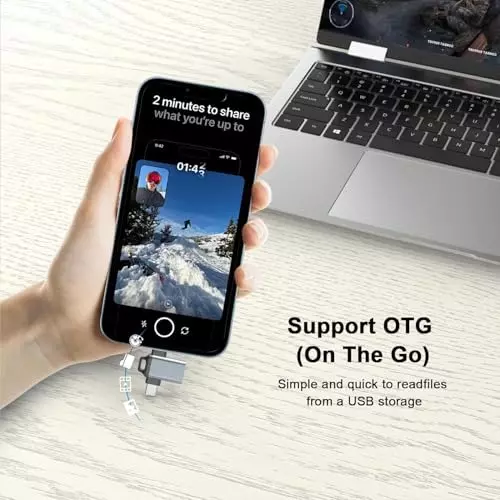 FEDUS 2-in-1 OTG Adapter USB C to USB 3.0 for Mobile, Tablet, Laptop, PC Pendrive