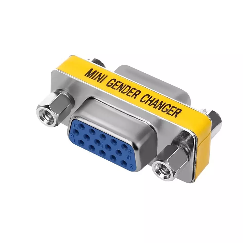 FEDUS VGA Jointer Couple Joiner Extender 15 Pin Both Side Female to Female Gender Changer (Pack of 5 Pcs)
