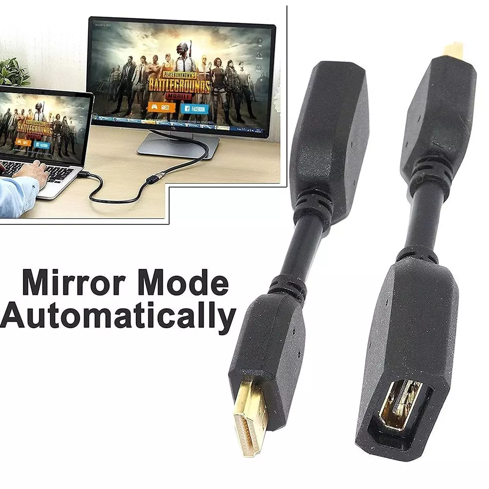 LOTA High-Speed HDMI Male to HDMI Female Extension Adapter Supports 4K Ultra HD Resolution, Black