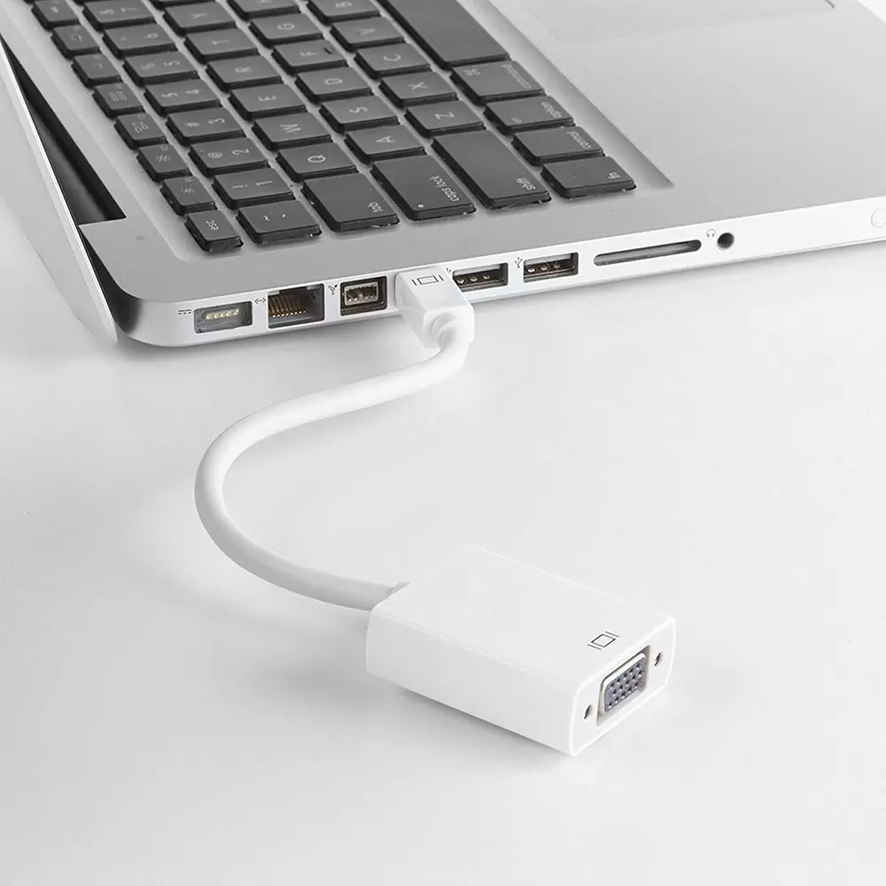 LOTA Mini DisplayPort to VGA Adapter White 1080p Full HD Support Plug & Play, MST-827-LT
