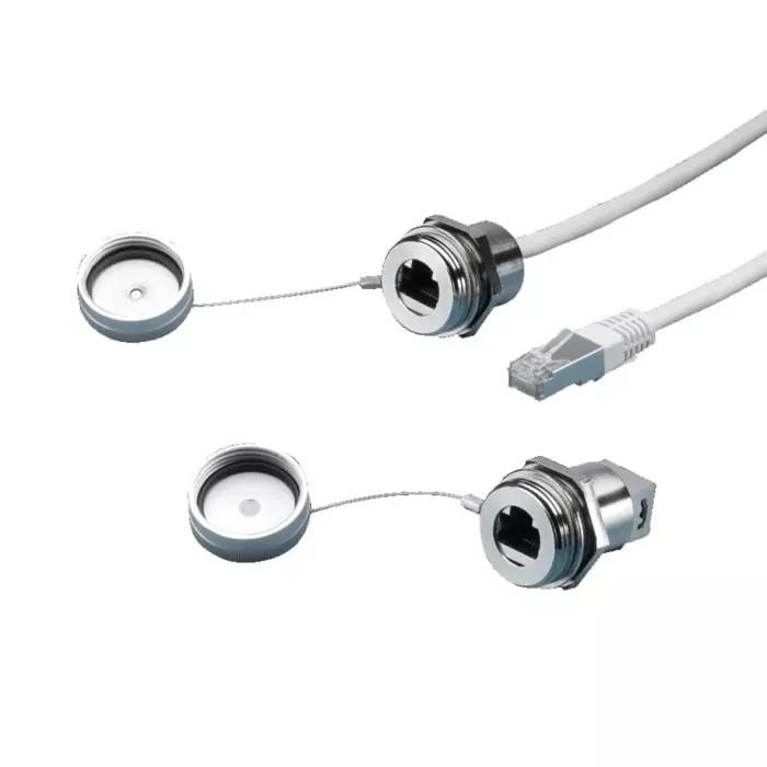 Rittal Horizontal Wall Mount Female to Male- Dual Port IP66 IP67 USB Connector, 2482720