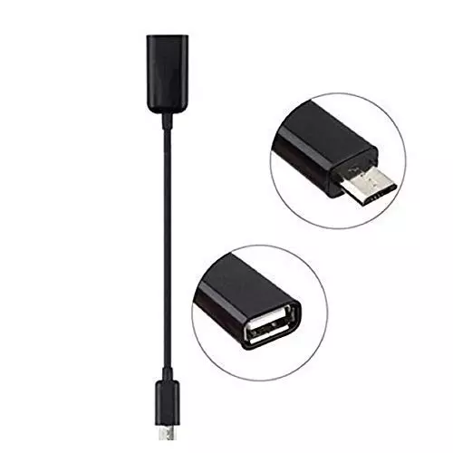 FEDUS OTG Cable Micro USB to USB OTG Cable On The Go for Smartphone and Tablet Black (Pack of 3 Pcs)