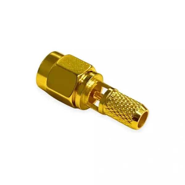 SETMI INDIA SMA Straight Crimp Connector Male 50 Ω Gold-Plated, RG-58