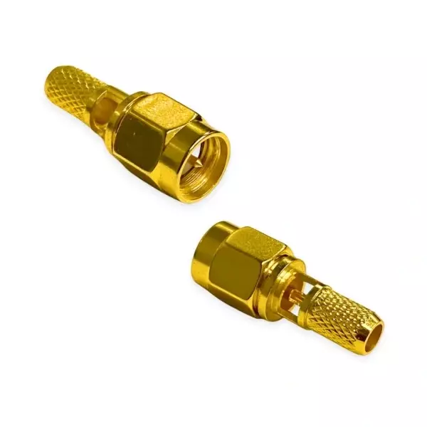 SETMI INDIA SMA Straight Crimp Connector Male 50 Ω Gold-Plated, RG-58