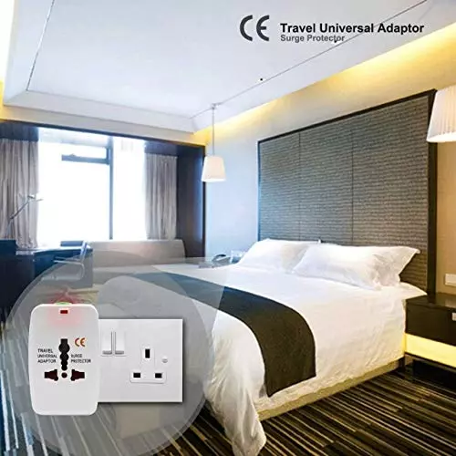 PremiumAV Universal Travel Adapter with Dual USB Port All-in-One Worldwide Charger Plug UK, US, EU, AUS for Mobile, Laptop, Tablet, Camera White