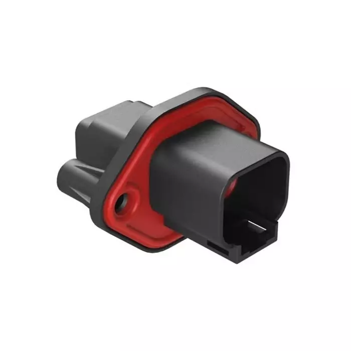 AMPHENOL INDUSTRIAL ATP04 Automotive Connector Socket Black Flange Mount 2 Way Crimp Termination, ATP04-2P-PM07G