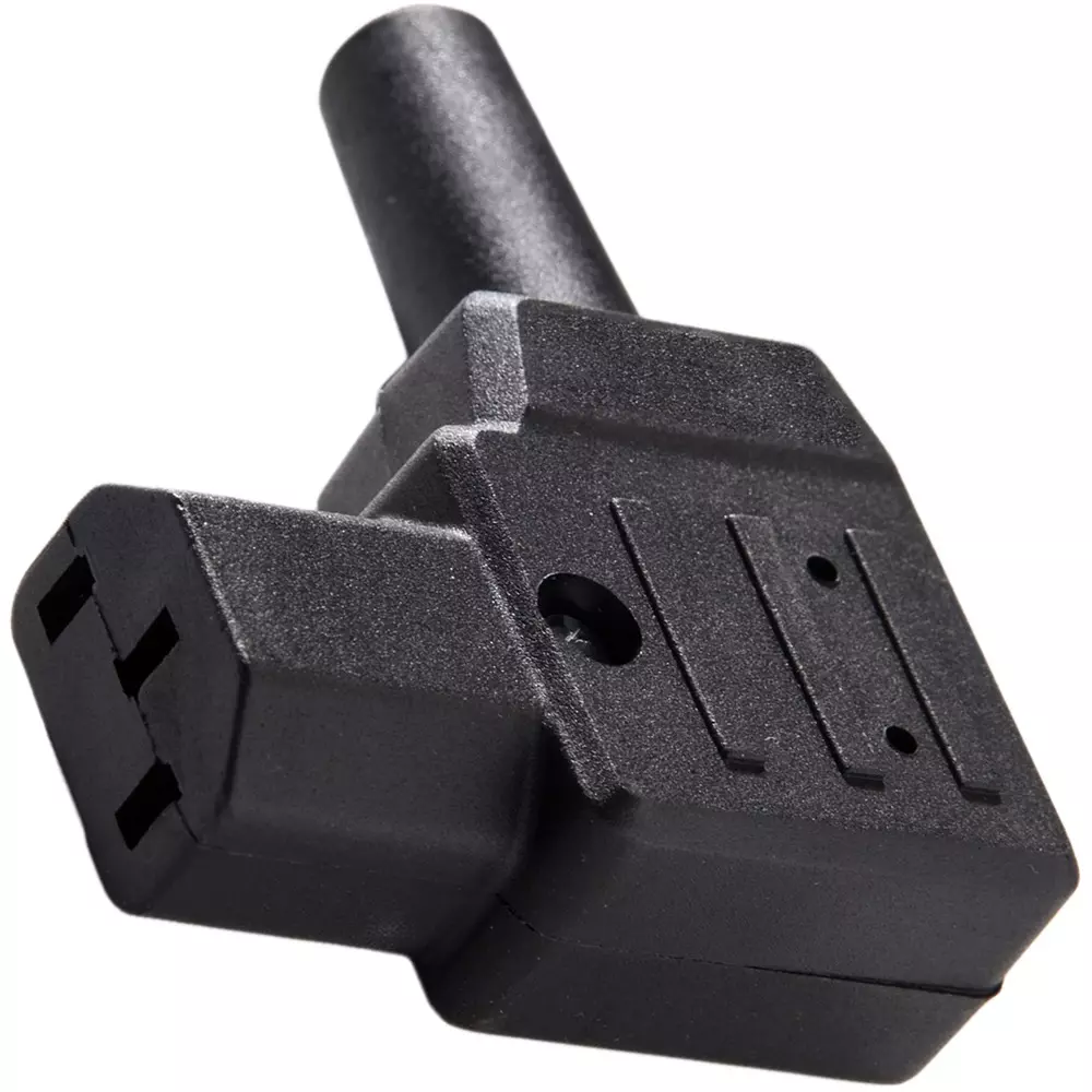 RS PRO IEC Connector Female Right Angle Screw Termination 10 Amp 250 V 9 mm Max Cable Dia Cable Mount, 2825498
