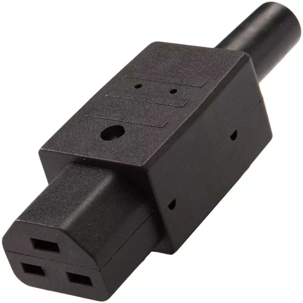 RS PRO IEC Connector Female Straight Screw Termination 16 Amp 250 V 10.5 mm Max Cable Dia Cable Mount, 2825493