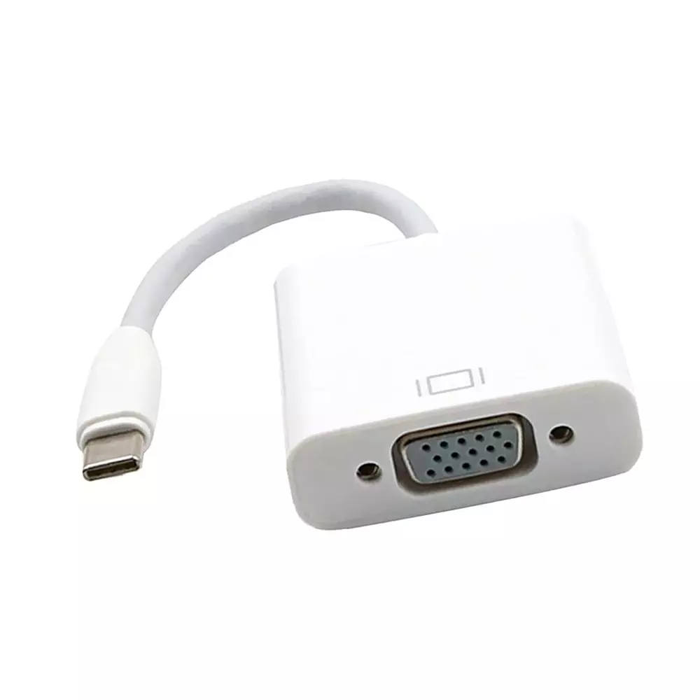 LOTA USB Type-C to VGA Adapter White 1080p Full HD Display Support Plug & Play, MST-762-LT