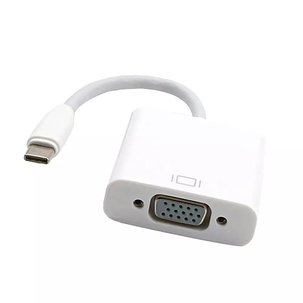 LOTA USB Type-C to VGA Adapter White 1080p Full HD Display Support Plug & Play, MST-762-LT