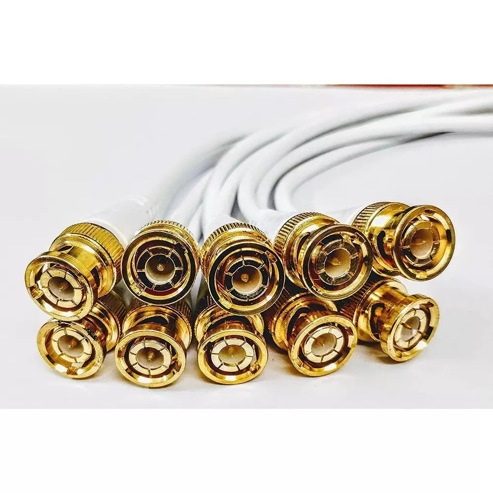 LOTA CCTV BNC Connector & DC Power Cable Combo for Surveillance Camera (Combo of 20 Pcs)