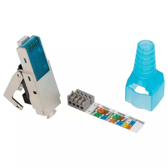Molex Male Ethernet Connector Snap-In Cat6a 1 Port 1 -Way, 183010086
