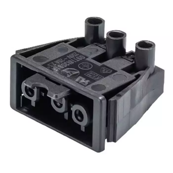 WIELAND ELECTRIC Gesis CLASSIC Series Connector 3-Pole Female 3-Way Push-In 20 Amp, 92.031.8758.1 (Pack of 2)