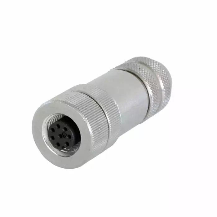 KUBLER Industrial Circular Connectors 8 Contacts Cable Mount M12 Connector Socket Female IP67 05.CMB Series, 05.CMB 8181-0