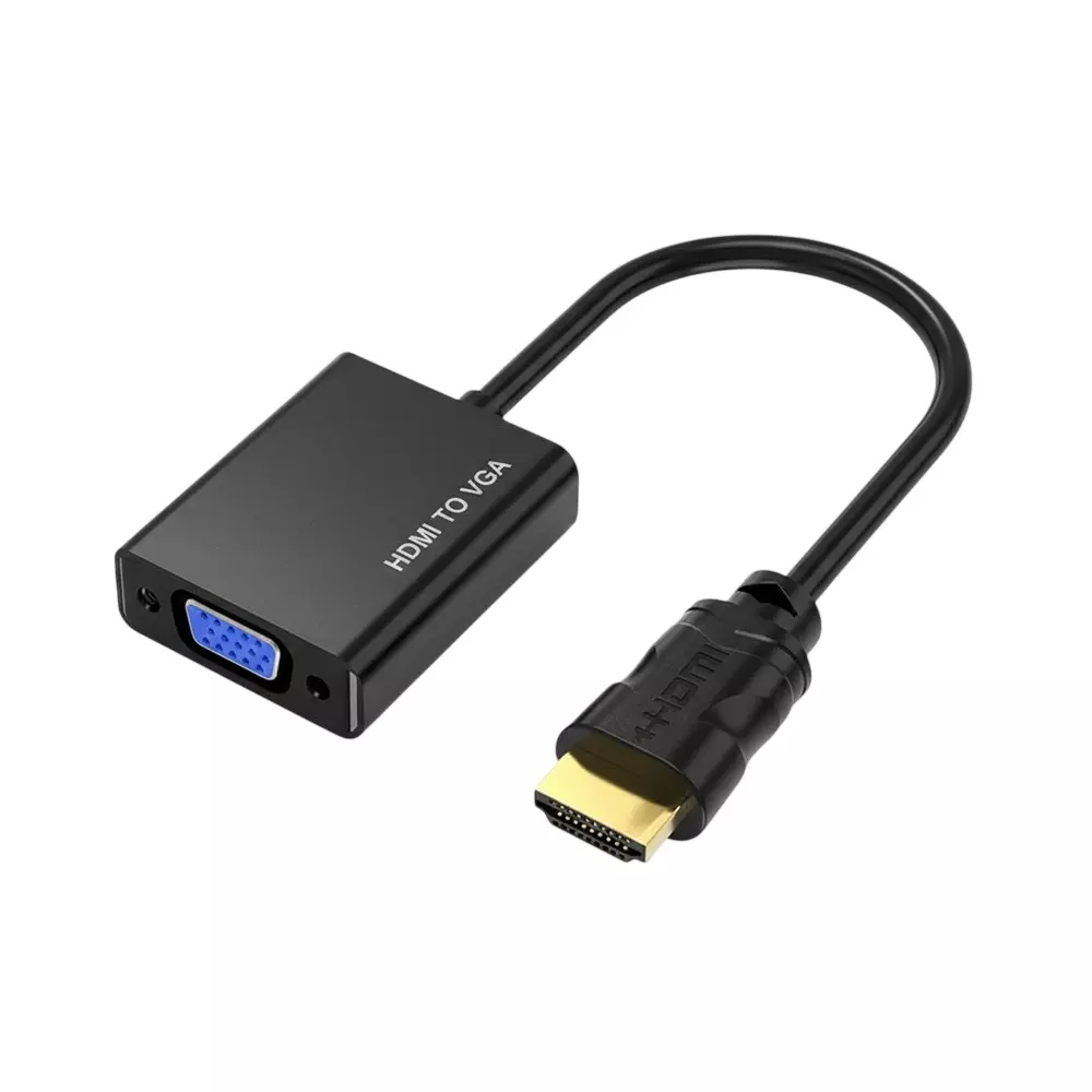 MakWorld Gold-Plated HDMI Male to VGA Female Adapter Supports Up to 1920x1080p (Full HD), Black