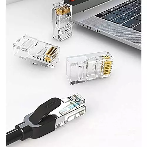 FEDUS RJ45 Crimping Plug Male to Male Flat (Pack of 150 Pcs)