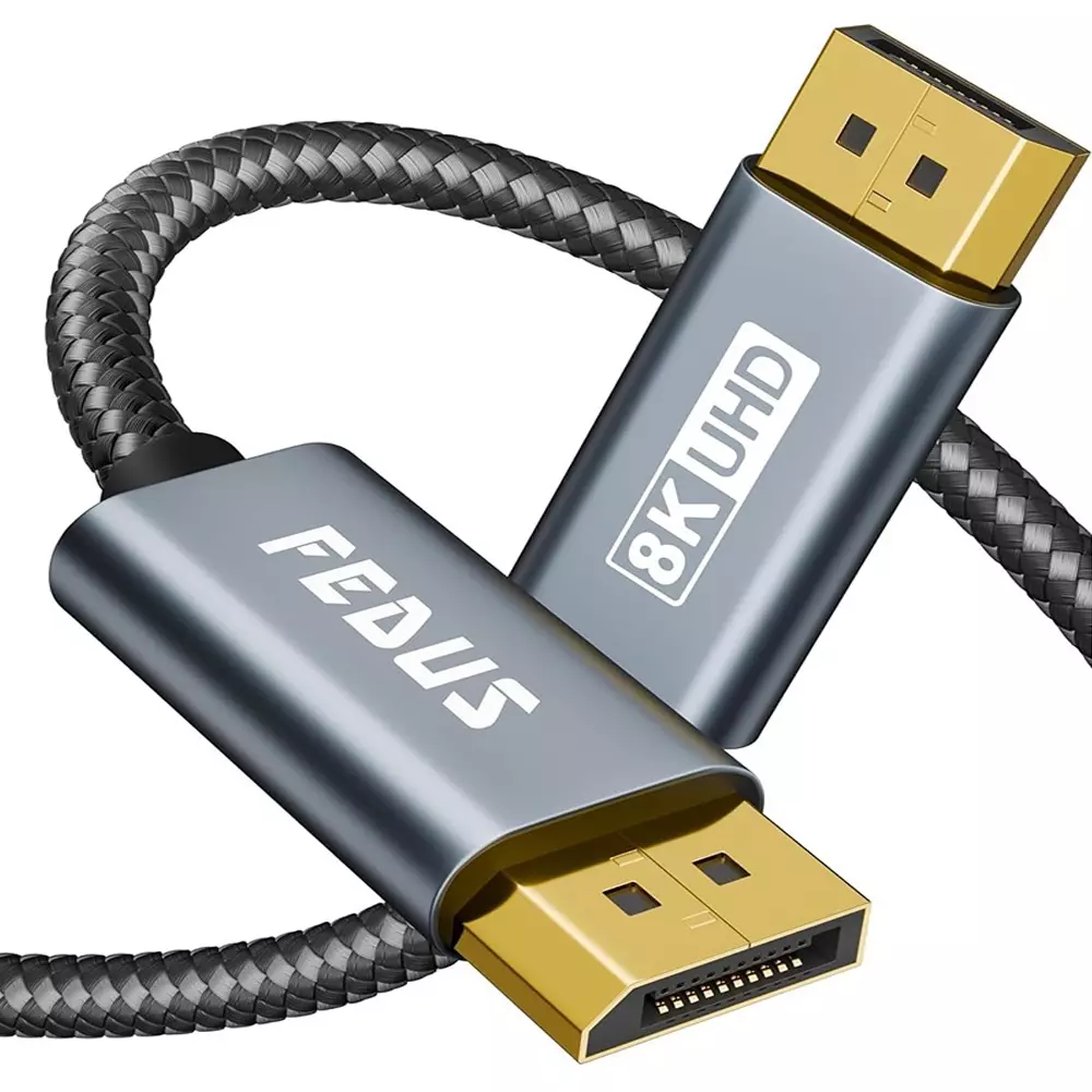 FEDUS 8K Display Port Cable for Laptop, PC, Gaming Monitor, Graphics Card 3 m
