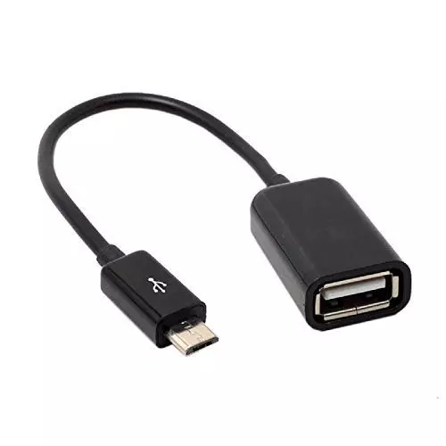 FEDUS OTG Cable Micro USB to USB OTG Cable On The Go for Smartphone and Tablet Black
