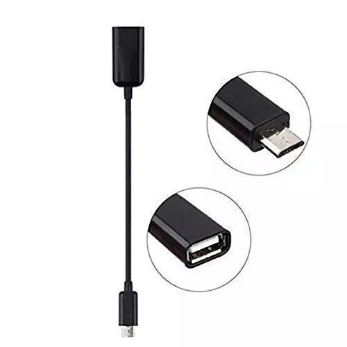 FEDUS OTG Cable Micro USB to USB OTG Cable On The Go for Smartphone and Tablet Black