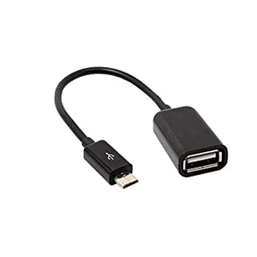 FEDUS OTG Cable Micro USB to USB OTG Cable On The Go for Smartphone and Tablet Black (Pack of 2 Pcs)