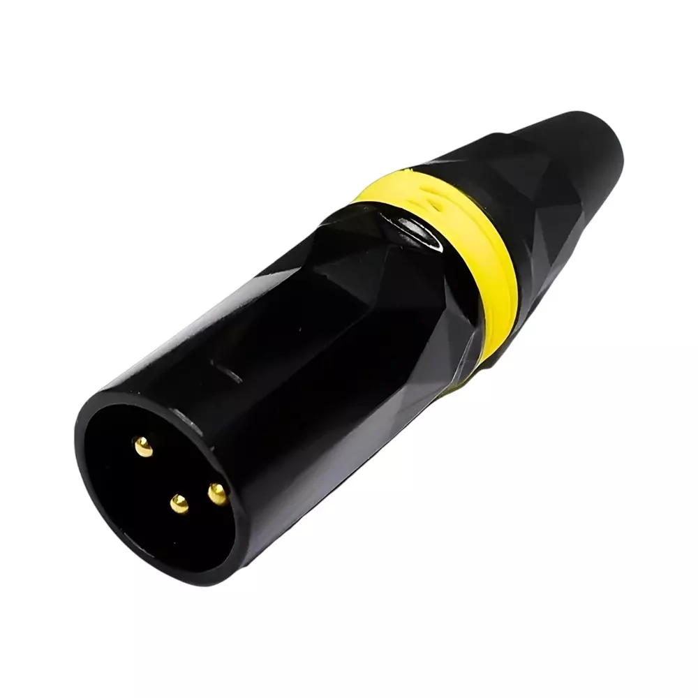 SETMI INDIA XLR Male Cable Connector 3-Pin Carbon Black for 4-8 mm Cable