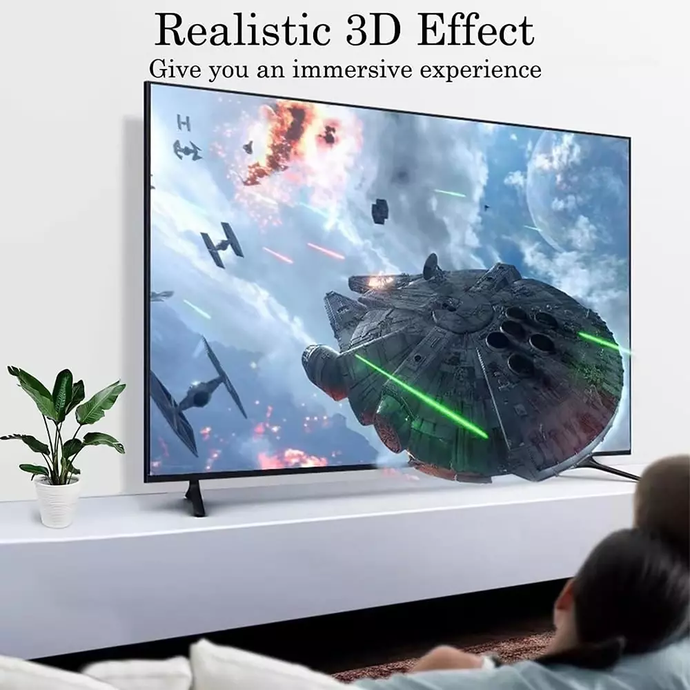 LOTA High-Speed HDMI Male to HDMI Female Adapter 90° Right Angle Design Supports 4K Ultra HD Resolution, Black