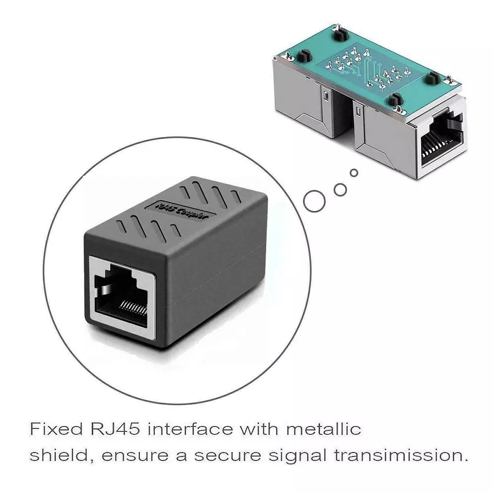 LOTA RJ45 Inline Coupler Female to Female Compatible with Cat7, Cat6 & Cat5e Cables, MST-3123-LT