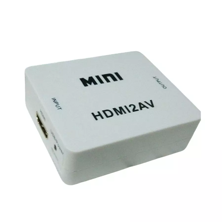 LOTA HDMI to RCA Adapter White with Audio Supports 1080p Full HD Plug & Play, MST-824-LT
