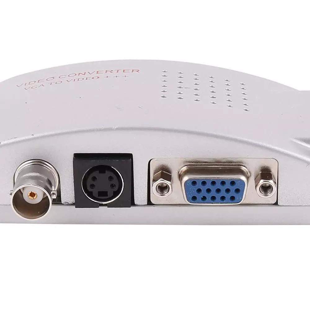 LOTA VGA to AV RCA S-Video Converter Box White with PAL/NTSC Support, MST-815-LT