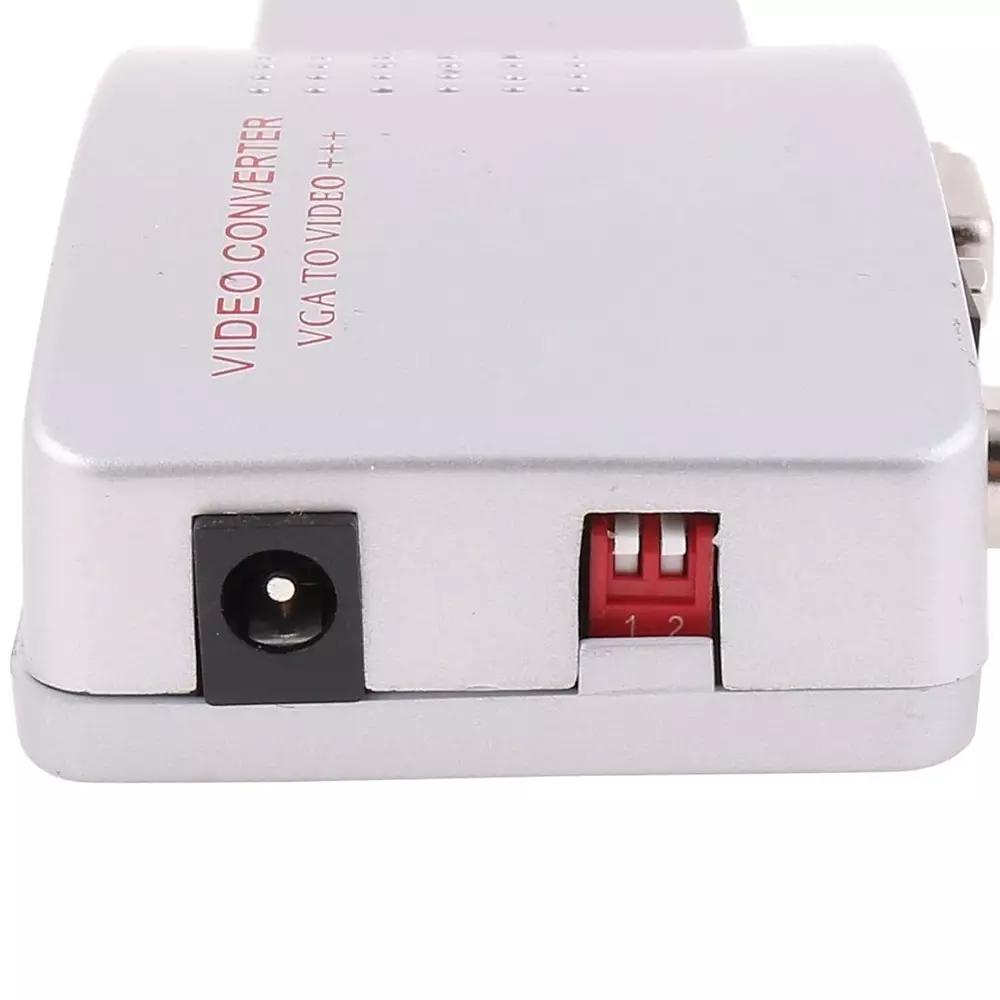 LOTA VGA to AV RCA S-Video Converter Box White with PAL/NTSC Support, MST-815-LT