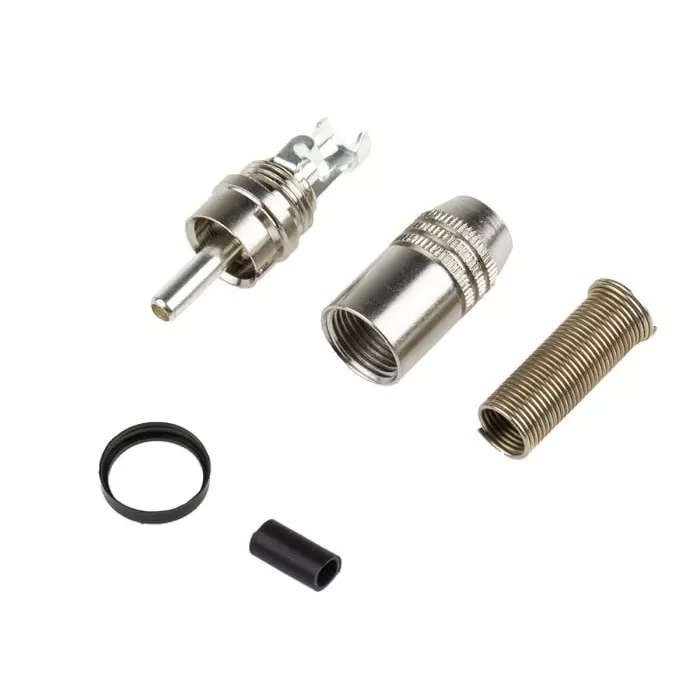 RS Pro Cable Mount RCA Plug with Nickel Silver Plated Contacts 5A (Pack of 5)