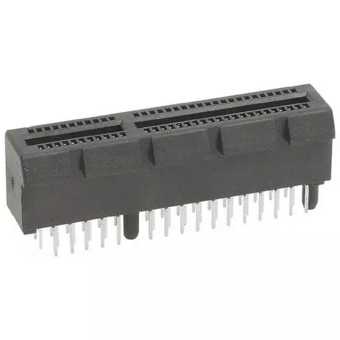 Amphenol ICC Female Edge Connector Through Hole Mount 164-Contacts 2 mm Pitch 2-Row Solder Termination, 10018783-10113TLF (Pack of 5)