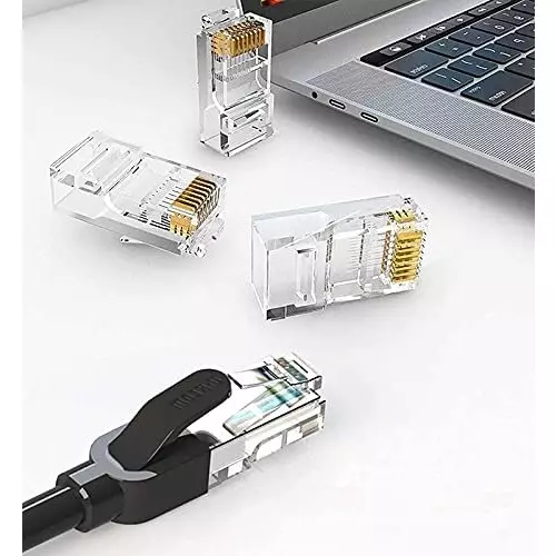 FEDUS RJ45 Crimping Plug Male to Male Flat (Pack of 125 Pcs)