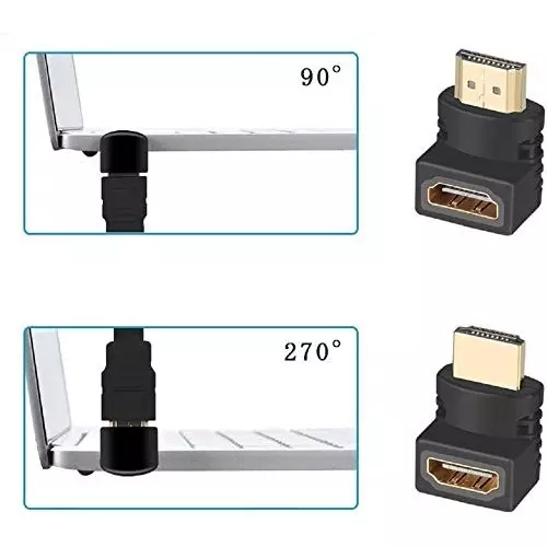 FEDUS HDMI Adapter Gold Plated High Speed HDMI Male to Female (Pack of 2 Pcs)