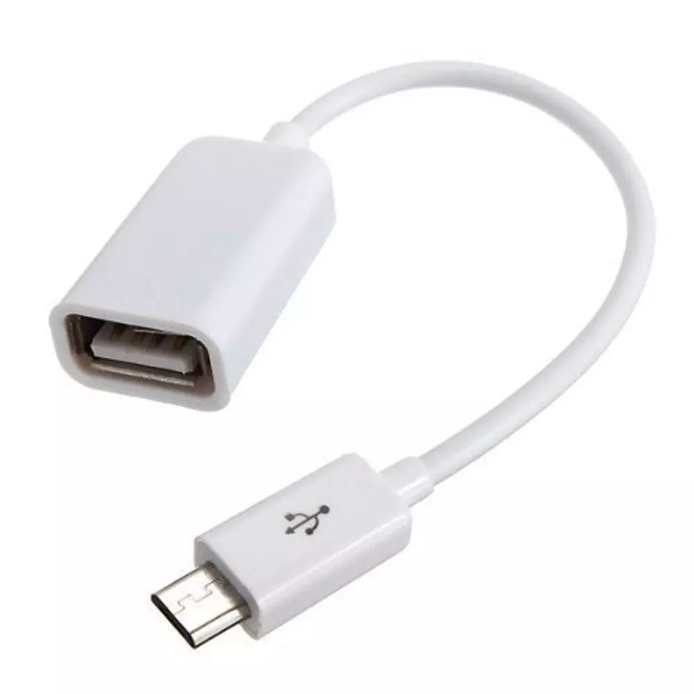 FEDUS OTG Cable Micro USB to USB for Smartphone and Tablet White