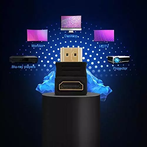 FEDUS L Shape HDMI Male to Female Adapter