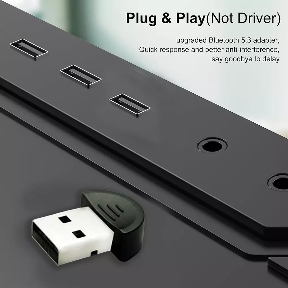 LOTA High-Speed USB 5.0 Bluetooth Dongle Receiver 30 m (100 Ft) Range, MST-1373-LT